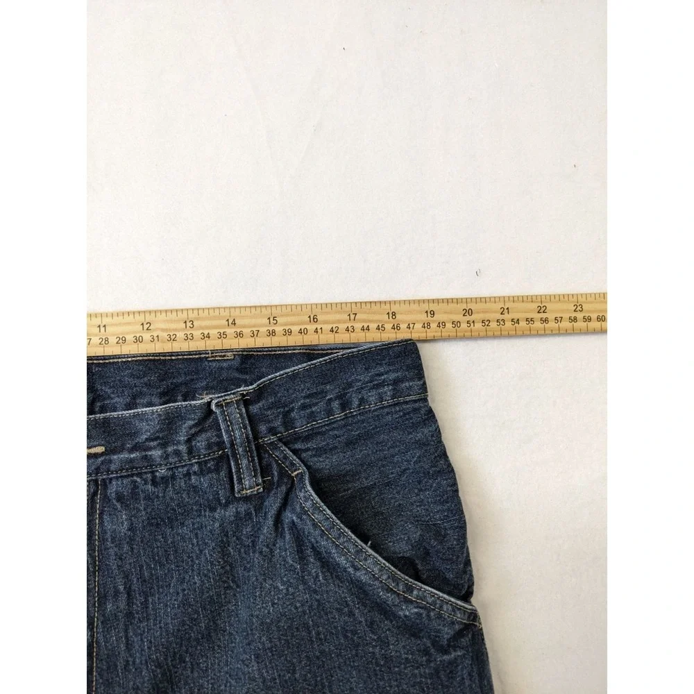 Faded Glory Mens Lined Denim Carpenter Jeans 38 x 32 Relaxed Fit Blue